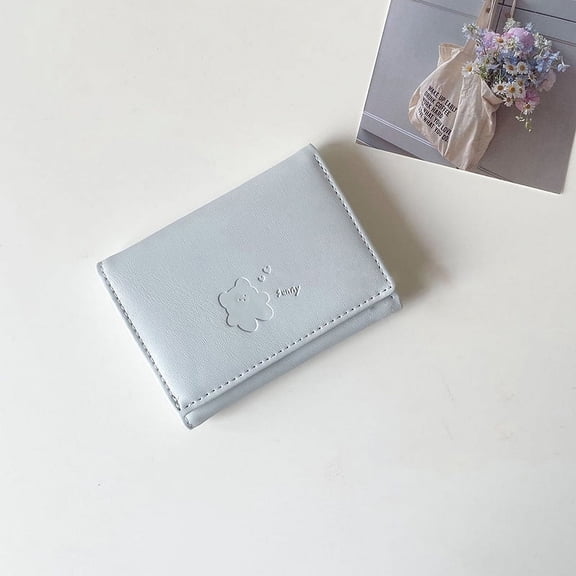 Women Cute Bear Wallets Triple Multi Functional Short Wallets Fold Card Holder Coin Purse Ladies Card Bag Clip Cartoon Bags