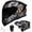 Gray, variant on DOT Bluetooth Modular Motorcycle Helmet,Motorcycle Helmet,Dual Visor Full Face Flip up Integrated Motorcycle Helmets,Built-in Dual Speaker Microphone,Adults Men Women,Gold,XXL