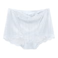 thumbnail image 1 of Bigersell Crotchless Panties Clearance Lace Panties G-Strings Panty Style P-1680 Nylon Period Panties Thong Bikini Sets Ladies Briefs Mid Waist Women's Bikini Panties White XXL, 1 of 3