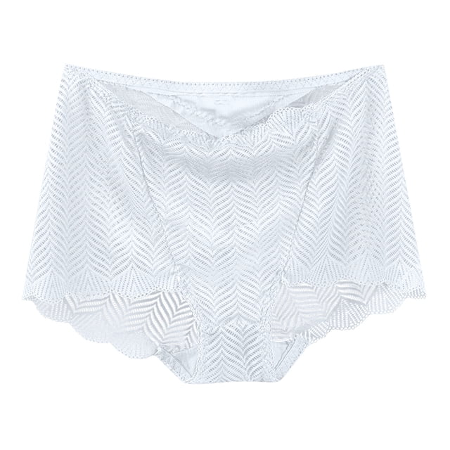 Bigersell Crotchless Panties Clearance Lace Panties G-Strings Panty Style P-1680 Nylon Period Panties Thong Bikini Sets Ladies Briefs Mid Waist Women's Bikini Panties White XXL