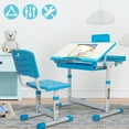 Height Adjusting Kid’s Study Desk and Chair Set,with Tiltable Tabletop