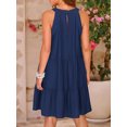thumbnail image 6 of SHIBEVER Halter Dresses for Women Summer Sleeveless A-Line Tiered Swing Sundress Mini Dress for Womens Clothes Hollow Out Beach Vacation Lace Crochet Babydoll Dresses, 6 of 9