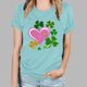 thumbnail image 2 of Camisetas de Manga Corta para las Mujeres de Moda Imprimir Cuello Redondo Camiseta, Mezcla de Poliéster Ligero para Primavera Verano Otoño, 2 of 8