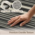 thumbnail image 6 of ODIKA 8'x10' Washable Area Rug Non-Slip Chair-Friendly Mat Distressed Ticking Lines Border Doormat Farmhouse Striped Boho Refined for Dining Room, Large Office, Lounge, 6 of 7