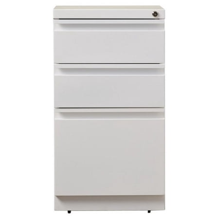 Bowery Hill 3 Drawer Mobile File Cabinet In White Walmart Canada