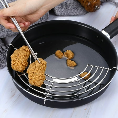 

Yipa Steamer Clip-on Rack Semi-circle Food Cooling Holder Strainers Oil Draining Fried