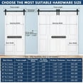 thumbnail image 2 of 60" Bi-Folding Sliding Barn Door Hardware Track Kit for 4 Closet Door, Heavy Duty Bi Fold Barn Door Hardware Fit Four 14” Bi-Folding Doors, Side Mounted Roller,No Door, 2 of 10