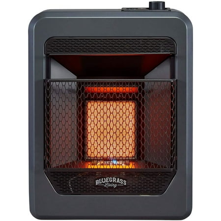 Bluegrass Living Natural Gas Vent Free Infrared Gas Space Heater With Base Feet - 10,000 BTU, T-Stat Control - Model# (Best Gas Space Heaters Australia)