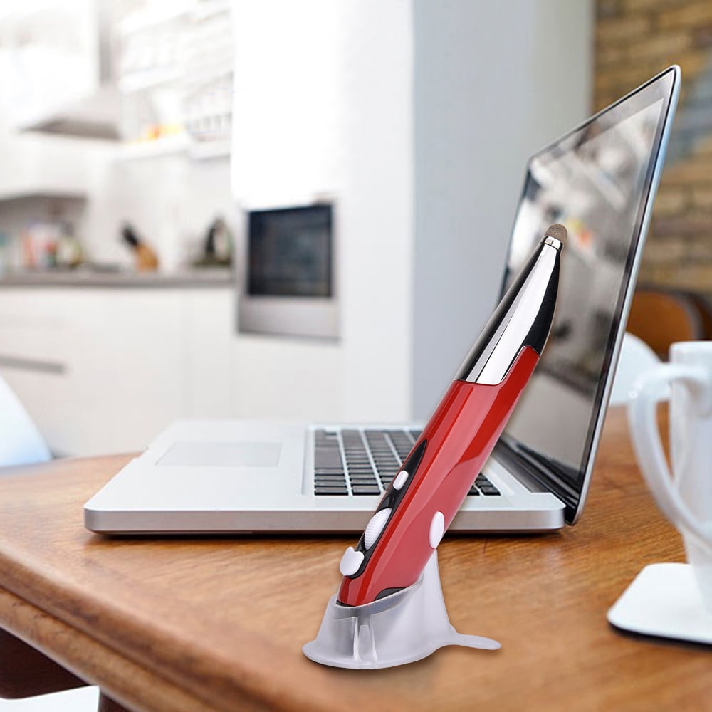 Color : Red PR-06 4-Keys Smart Wireless Optical Mouse with Stylus Pen Function Durable