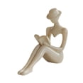 thumbnail image 2 of Figura de resina de niña leyendo, estatua, establo, artesanía, decoración, obra de arte, escultura Gris, 2 of 9