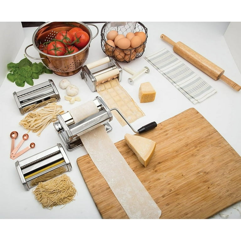 Pasta Maker Machine Hand Crank Stainless Steel Ravioli Maker Manual Roller  Pasta Machine For Home Kitchen Aid Mixer Attachments - AliExpress
