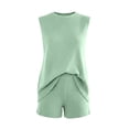 thumbnail image 4 of Womens 2 Piece Short Sets Lightweight Knitwear Sleeveless Loose Fit Summer Top and Shorts Casual Outfits for Women Breathable Summer Sets for Warm Weather, 4 of 4