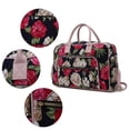 thumbnail image 5 of MKF Collection Jayla Cotton Botanical Women's Duffle Bag, Sleek Weekender Purse Handbag by Mia K - Green, 5 of 10