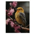 thumbnail image 3 of Designart "Yellow Bird Amid Cherry Blossoms IV" Animals Print on Natural Pine Wood, 3 of 5