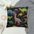 thumbnail image 2 of COMIO  Dinosaur Throw Pillow Cover Seamless Colorful Cute Cartoon Animal Dinosaur Dragon Pattern Decorative Rectangular Pillowcase for Sofa and Bed Couch, 2 of 5
