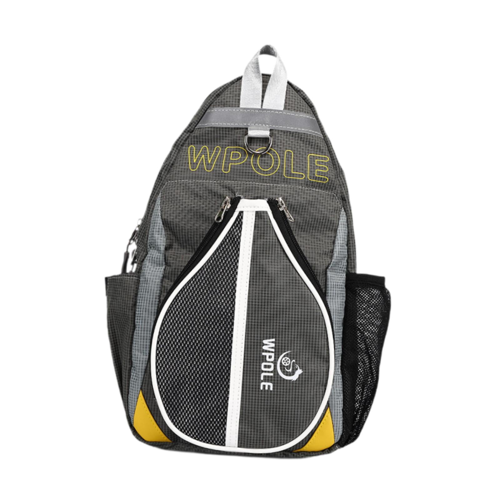 Baoblaze Table Tennis Bag Carrier Leisure Chest Bag for Tennis Racket Beginner Travel Grey