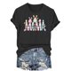 thumbnail image 5 of Mujeres Manga Corta de Verano Tops Día de San Valentín Impreso Cuello Redondo, Camisa de Moda Casual Blusa, 5 of 6