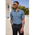 thumbnail image 3 of COOFANDY Dress Shirts for Men Summer Short Sleeve Light Weight Collared Formal Business Meeting Shirts with Pocket, 3 of 6
