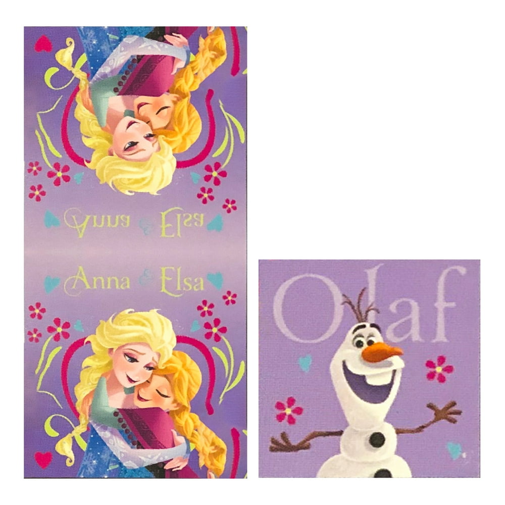 Frozen Kids 2 Piece Cotton Towel Set - Bath Towel & Wash Cloth Set