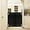 Black,35x16", variant on CNCEST 1 Pair Swinging Door Cafe Doors,Interior Doors for Home, Western Swinging Doors, Wooden Saloon Doors,1.38" Thick Pine Wood Louvered Door W/Hinges Included(Black,35x16)