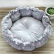 thumbnail image 3 of Cama cómoda para perros y gatos, ajustable y cálida, ideal para perros pequeños y medianos. estampado de pata rosa, 3 of 9