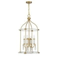 thumbnail image 2 of Mayfair 4-Light Pendant in Warm Brass and Chrome, 2 of 6