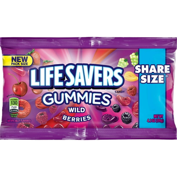 Lifesaver Wild Berry Gummies Candy, 4.2 Ounce 90 per case. Walmart