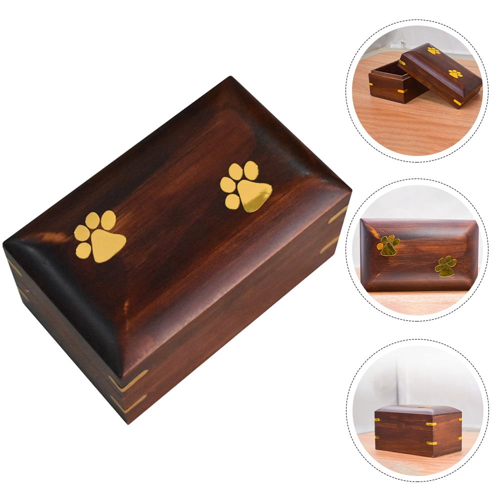 Wooden Urn Cat Dogurns Pet Small Cremation Box Memorial Resistant Convenient Wear Ceramic Lovely Accessory Compact Household
