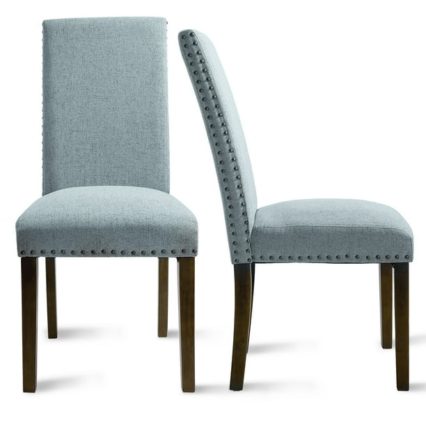CLEARANCE! Blue Upholstered Dining Chairs Set of 2, 18''x17''x39.6