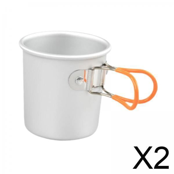 Taza plegable para acampar,Taza de camping de 150 ml con asas plegables para picnic,Taza de café para acampar,taza de viaje para senderismo,café,Taza de aluminio portátil para