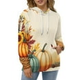 thumbnail image 4 of Autumn Harvest Pumpkins Sunflowers 3D Print Hoodie Men Women Autumn Thin Pullover Sweatshirt Vintage Streetwear Tops, 4 of 6
