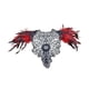 thumbnail image 1 of Chal de plumas artificiales para mujer, disfraz navideño, capa cómoda y a la moda Rojo, 1 of 9