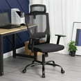 thumbnail image 4 of Furinno Home Office Ergonomic Swivel Chair with Adjustable Headrest, Black, 4 of 6