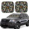 thumbnail image 6 of Kdxio Vintage Casino Chips Print 2-Piece Sun Shade Front Windshield - Foldable Car Front Window Sunshades for Most Sedans SUV Truck, 6 of 6