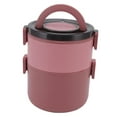 thumbnail image 3 of Stackable Lunch Box, Food Grade 1600ml Capacity Bento Box  For Home For Office For Travel Blue,Red,Green, 3 of 8