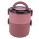 thumbnail image 2 of Fiambrera apilable de 1600 ml, 2 niveles, plástico de grado alimenticio, conservación del calor, a prueba de fugas, sin BPA, para adultos, color rojo, 2 of 14