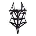 thumbnail image 1 of Gibobby Lencería de encaje Día de San Valentín 1 pieza de lencería Sexy de para mujer, ropa interior con correas huecas, ropa de dormir, liga de pijama con anillo de(Negro, 4XL), 1 of 5