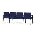 thumbnail image 3 of Mystic Reception Waiting Room 4-Seat Tandem Seating / Black Steel / Blue, 3 of 5