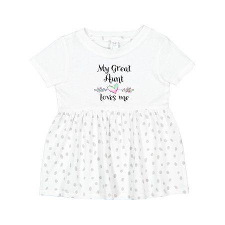 

Inktastic My Great Aunt Loves Me- Heart Girls Baby Dress