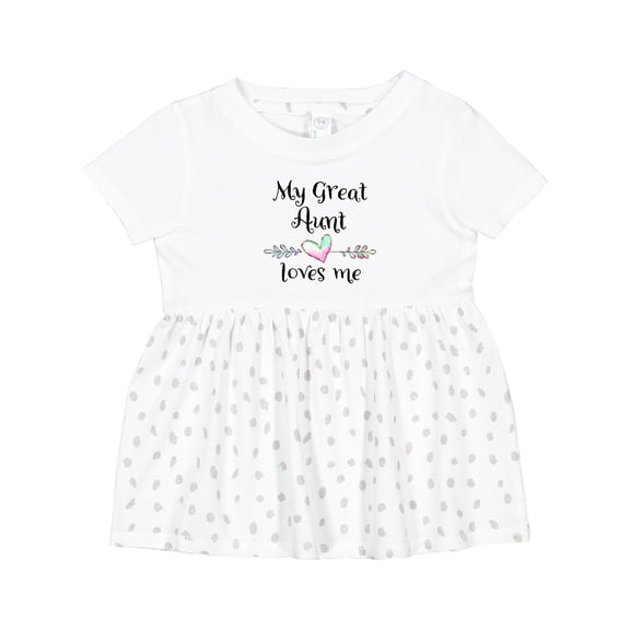 Inktastic My Great Aunt Loves Me Heart Girls Baby Dress