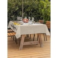 thumbnail image 2 of Outdoor Tablecloth with Umbrella Hole and Zipper, Bees Gnomes Rectangle Table Cloth 54x80 Inch Waterproof Tablecloth, Spring Floral Daisy Farmhouse Rustic Picnic Table Cover for Patio Camping, 2 of 7