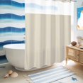 thumbnail image 5 of No Hook Shower Curtain, Ivory White Shower Curtains for Bathroom with See Through Top Window, Modern Pure Ivory White Waterproof & Washable Bath Curtain 60"x72", 5 of 9