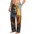 thumbnail image 2 of Daiia Prairie Meditating Lion Men's Sleep Pant with Pockets and Drawstring,Pajama Pants-X-Large, 2 of 9