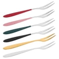 thumbnail image 1 of GOOHOCHY 6 PCS Forks Fruit Forks Cake Forks Exquisite Ensalada Forks Home Food Forkks, 1 of 8
