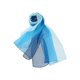 thumbnail image 2 of INSPIRAR CHIC Bufanda de Mujer Chiffon Seda Color Gradiente Ligera Larga Chal Oscuro Azul Claro, 2 of 8