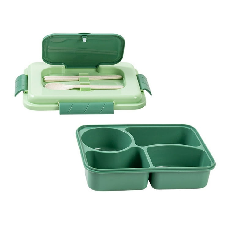 CTEEGC Clearance Stackable Bento Box,Lunch Box Kit With Spoon & Fork,  3-In-1 Compartment Whea-t Straw Meal Prep Containers,Leakproof Eco-Friendly