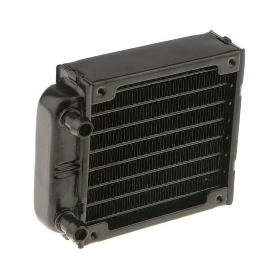 8 Pipe 80mm Aluminum Heat Exchanger for PC CPU CO2 Water Computer, G4/1 Straight Interface Black