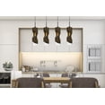 thumbnail image 3 of Cal Lighting Zamora 4-Light Wood & Metal Island Pendant Fixture in Brown, 3 of 3
