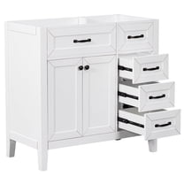 Dtwnek 36" Bathroom Vanity Cabinet with Drawers, White