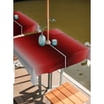 thumbnail image 2 of Outdoor Tablecloths with Umbrella Hole & Zipper, Dark Red Grey Black Ombre 60x60 Inch Square Tablecloths, Farmhouse Gradient Minimalist Waterproof Table Cloth, Patio/Pool/Picnic Table Covers, 2 of 8